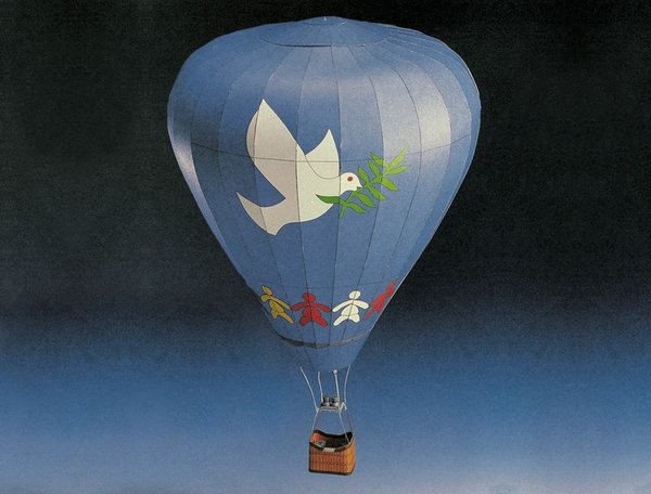 Schreiber-Bogen Friedensballon, Karton - Modellbau
