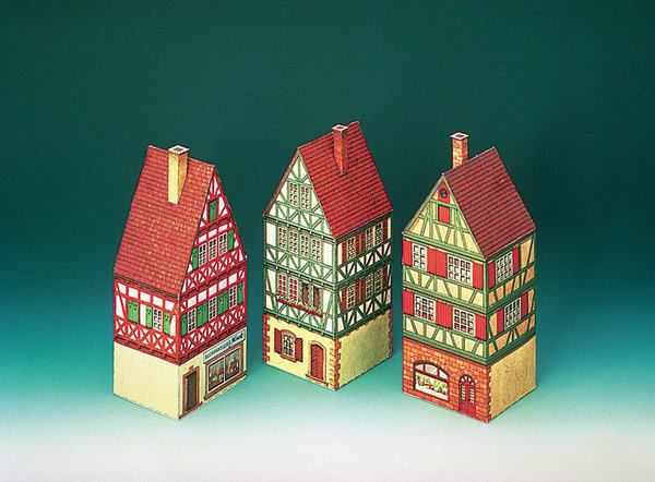 Schreiber-Bogen 3 Altstadthäuser Karton - Modellbau