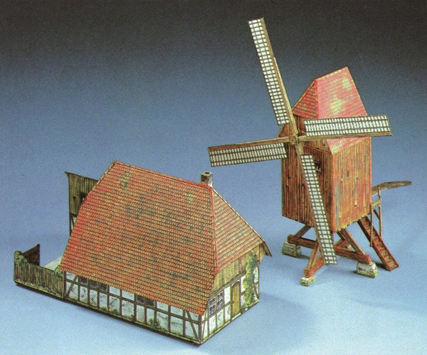 Windmühle mit Bauernhaus Schreiber Bogen 607