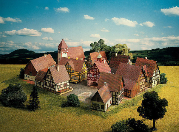 Dorf mit Fachwerkhäusern Schreiber Bogen 615