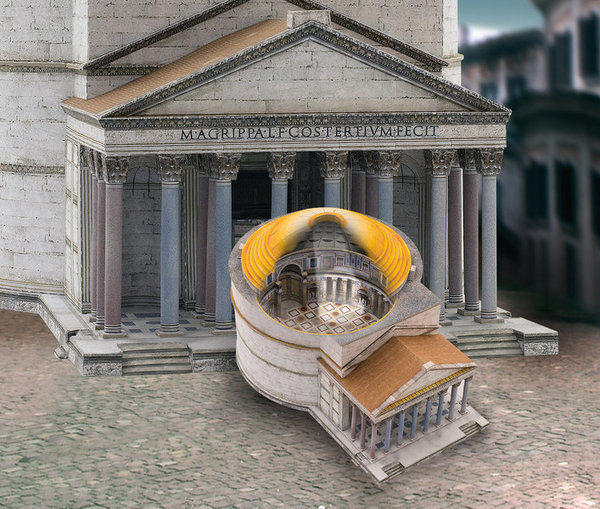 Pantheon Rom Schreiber Bogen 707
