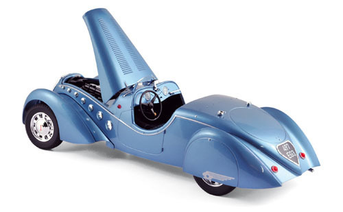 Norev    Peugeot 302 Darl'Mat Roadster 1937 - Blue Metallic    1:18
