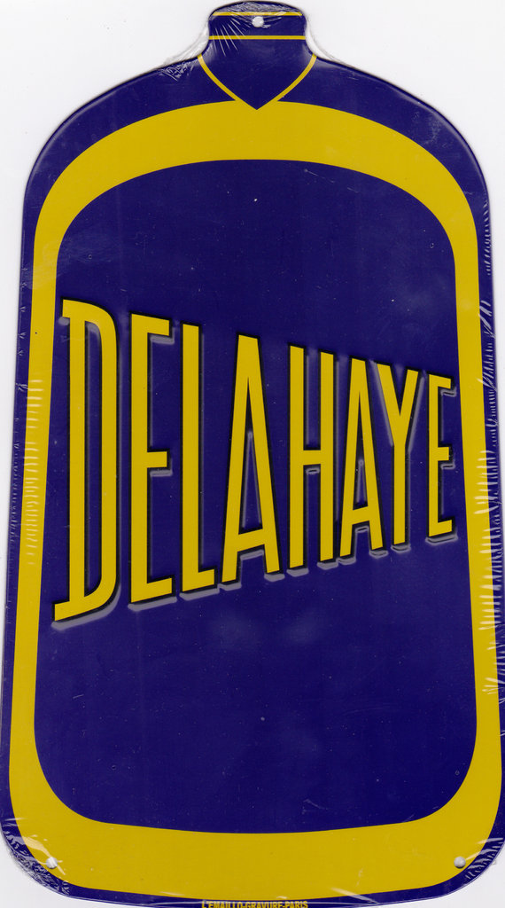 Norev Blechschild "DELAHAYE" ca. 16 x 28 cm